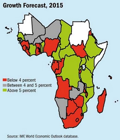 SSA growth forecast map IMF October 2015