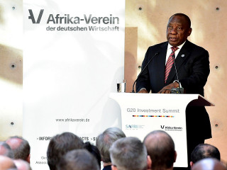 President Cyril Ramaphosa addresses G20 Investment Summit in Berlin