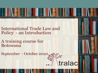 A training course for Botswana: International Trade Law and Policy – an Introduction